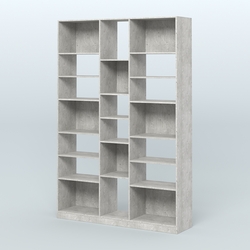 Стеллаж из ДСП серии ЛОФТ №14-2 с полками ДСП, Метрополитан Грей