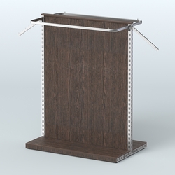 Система ЭЛЕГАНТ островная с ДСП и П-образными поручнями №1, Дуб Венге