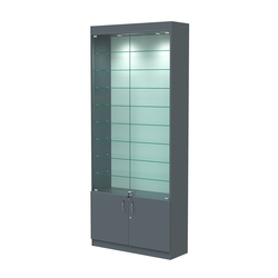 Витрина ОПТИКА №1-1 (задняя стенка ДВП), Темно-Серый