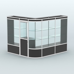 Павильон из профиля угловой №2а (5,5 кв.м), Черный