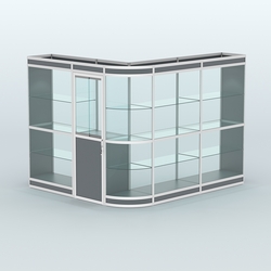 Павильон из профиля угловой №2в (5,5 кв.м), Темно-Серый
