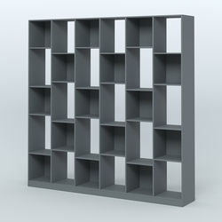 Стеллаж из ДСП серии ЛОФТ №16-1, Темно-Серый