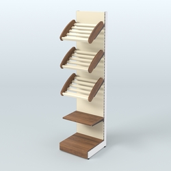 Стеллаж для хлеба и выпечки с полками - корзинами Феникс №16, Орех + Крем Вайс