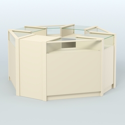 Торговый островок небольшой в стиле ЛОФТ №1 (4,72 кв.м), Крем Вайс