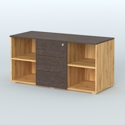 Тумба сервисная Некста, цвет вяз + белый, Дуб Золотистый + Дуб Венге