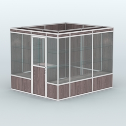 Павильон из профиля угловой №4а (5,5 кв.м), Ясень Анкор темный