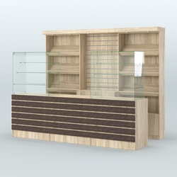 Торговая точка для чая, кофе и выпечки №13, Дуб Сонома + Дуб Венге