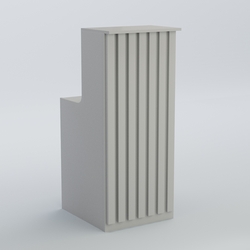 Ресепшен узкий серии ПРИЛИВ №2, Серый