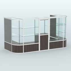 Павильон из профиля пристенный №11б (5,50 кв. м), Дуб Венге