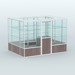 Павильон из профиля островной №1б, Ясень Анкор темный