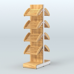 Узкий островной стеллаж для хлеба и выпечки СХОВ-02, Дуб Золотистый