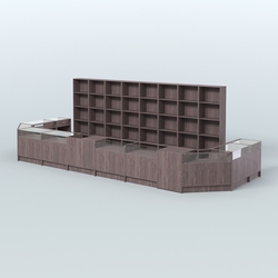 Торговый Островок "Эконом" №9 (15, 2 кв.м), Ясень Анкор темный