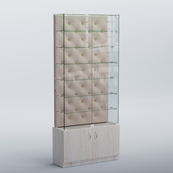 Высокая стеклянная витрина КАПИТОНЕ №33, Ясень светлый+01 C