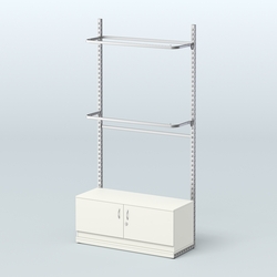 Система ЭЛЕГАНТ №2 без ДСП с тумбой T21 (1200 мм), Белый