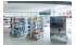 Изображение фотогаллереи №1 для раздела Стеклянные витрины в центр зала для аптеки серии Голубой Горизонт