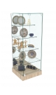 Торговый пристенный прилавок Зеркало с прозрачными полками "лесенкой" №133 (закрытый)