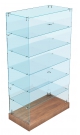 Дешевая стеклянная витрина с пятью полками под выкладку товара СТВД-506