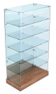 Дешевая стеклянная витрина с прямоугольным подиумом зеркальная СТВД-508