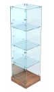 Стеклянная витрина с зеркальной стенкой для магазина СПВДМ-ХП-04
