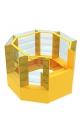Торговый островок желтого цвета со стеклом и ДСП серии СОЛНЕЧНЫЙ СВЕТ ГР-01 (4, 66 кв.м)