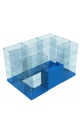 Торговый островок синего цвета полностью прозрачный серии ДЕЛФТ ХП-04 (4, 86 кв.м)