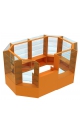 Торговый островок оранжевого цвета с узкими витринами серии АПЕЛЬСИН ГР-02 (6, 6 кв.м)