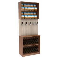 Специализированные стеллажи из ДСП под врезные краны для магазина разливного пива и рыбы серии BEER&FISH