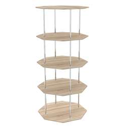 Торговые островные хромированные стеллажи ОКТАГОН