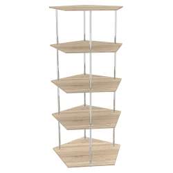 Торговые островные хромированные стеллажи ПЕНТАГОН