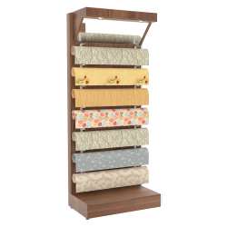 Торговые пристенные стеллажи для обоев с зеркальным фризом серии БРАВО-Z