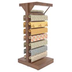 Торговые островные стеллажи для обоев с зеркальным фризом серии БРАВО-Z