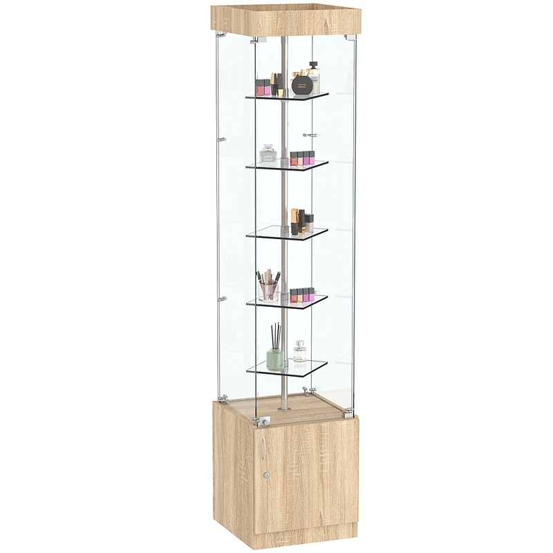 Стеклянные торговые витрины с мини полками для продажи очков