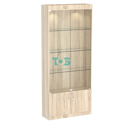 Стеклянная витрина серии Эконом № 300-1 (задняя стенка ДВП)