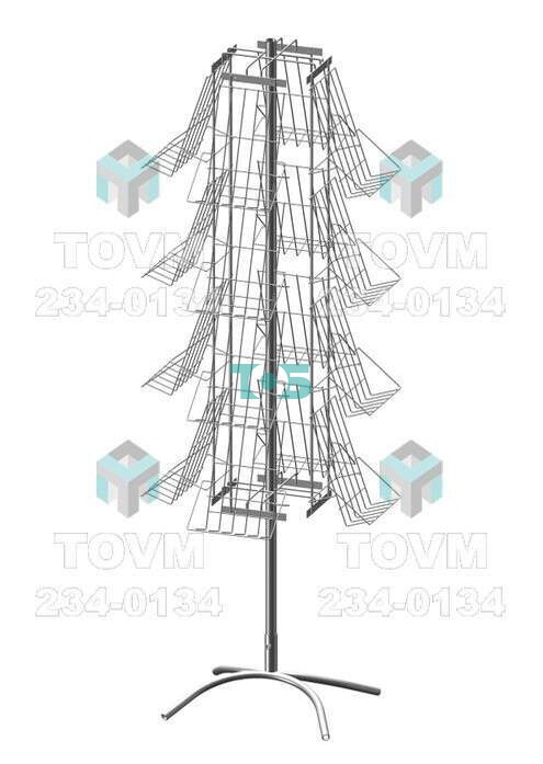 Б.ВР.02 Буклетница вращающаяся 16 полок А4