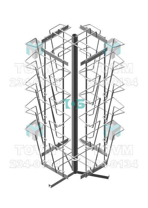 Б.НС.03 Буклетница настольная вращающаяся 16 ячеек А4