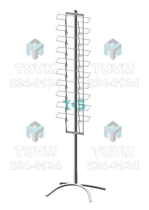 Б03 Буклетница с дисплеем 10 ячеек А4 горизонтальная