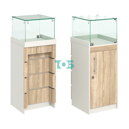 Торговый прилавок квадратный с утопленным фасадом №УФ-3-450