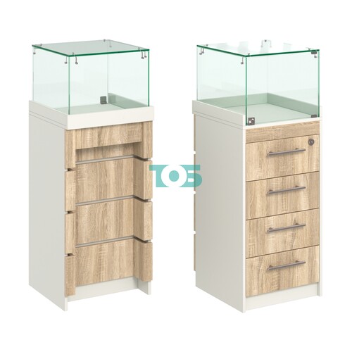 Торговый прилавок узкий с утопленным фасадом №УФ-4-450