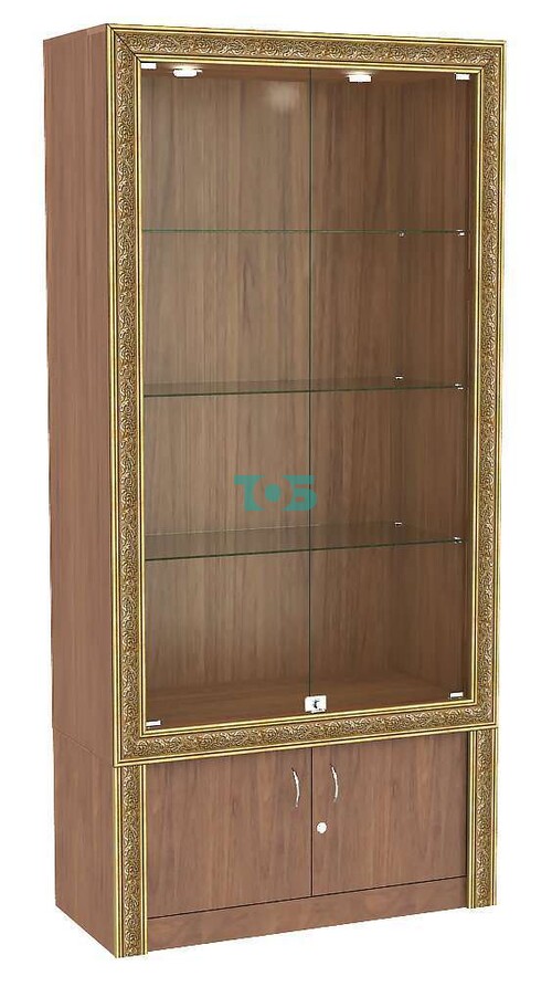 Витрина с декором и дверками №ВБА-1