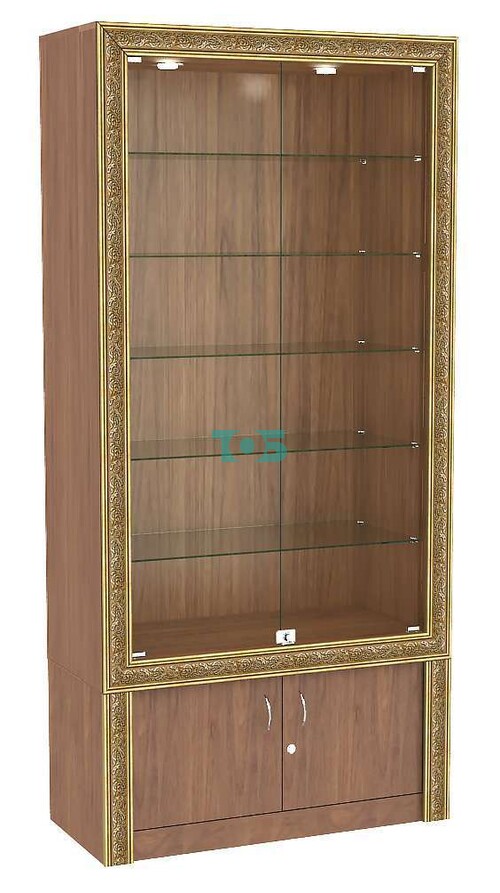 Витрина прямоугольная с декором №ВБА-501