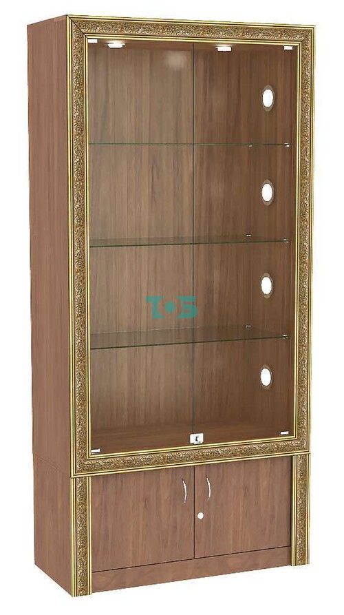 Витрина с декором и тумбой №ВБА-1С