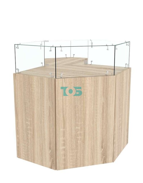 Прилавок с распашными дверками ОТРАЖЕНИЕ №16 угловой