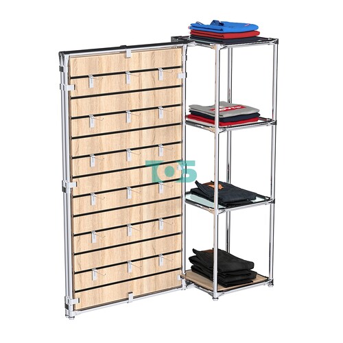 Хромированное вешало ЩИТ №1-1 с полками стекло 6мм