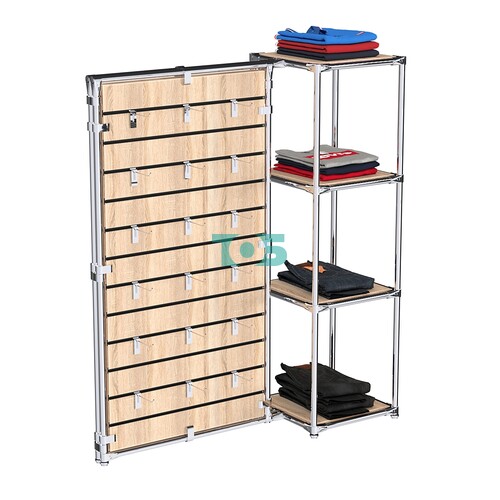 Хромированное вешало ЩИТ №1-3 с полками ДСП 16мм