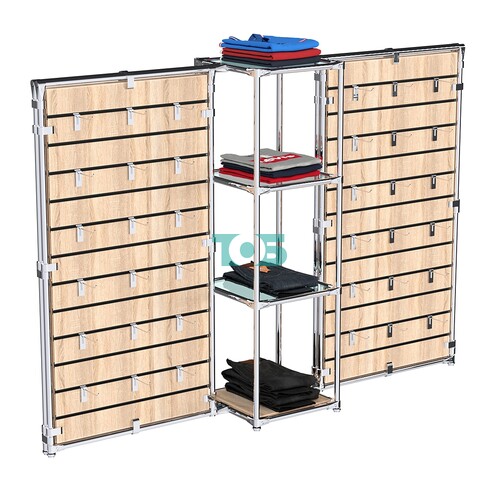 Хромированное вешало ЩИТ №2-1 с полками стекло 6мм