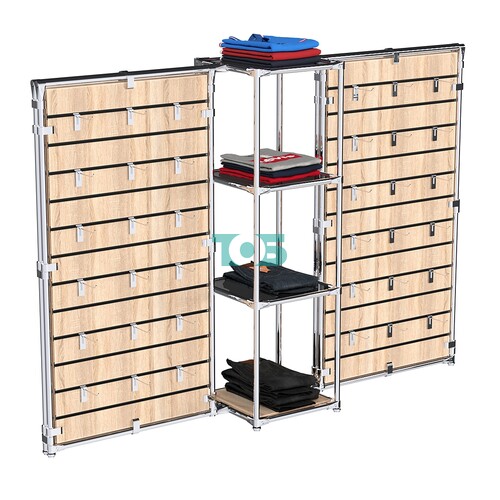 Хромированное вешало ЩИТ №2-2 с тонированными полками стекло 8мм