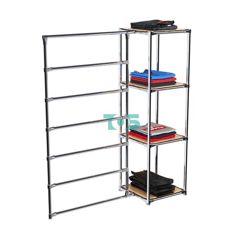 Хромированное вешало ГОРИЗОНТ №1-3 с полками ДСП 16мм