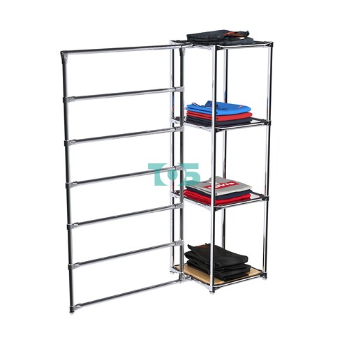 Хромированное вешало ГОРИЗОНТ №1-4 с зеркальными полками 4мм