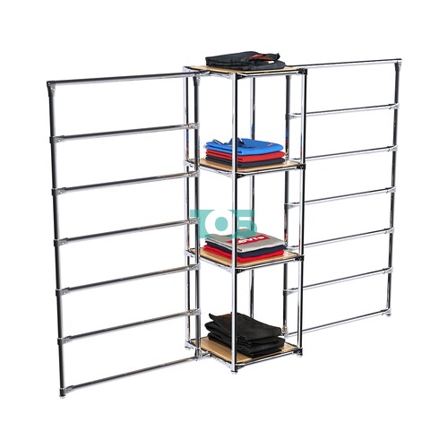 Хромированное вешало ГОРИЗОНТ №2-3 с полками ДСП 16мм