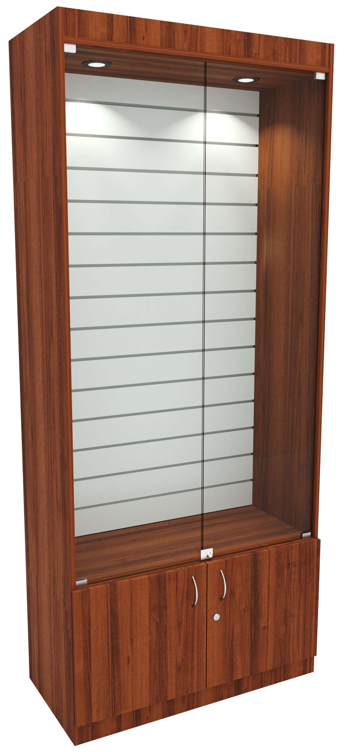 Витрина №3 из ДСП (задняя стенка - Э/П) Орех